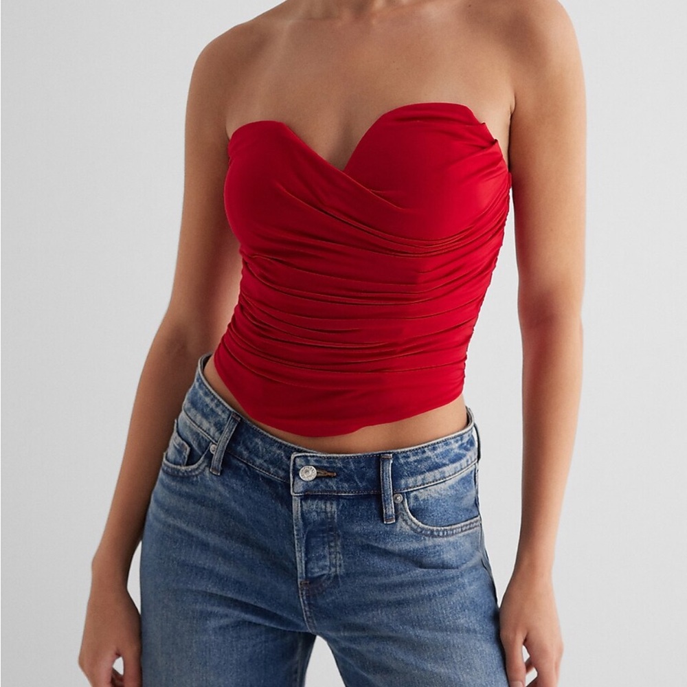 EXPRESS Red Corset Top